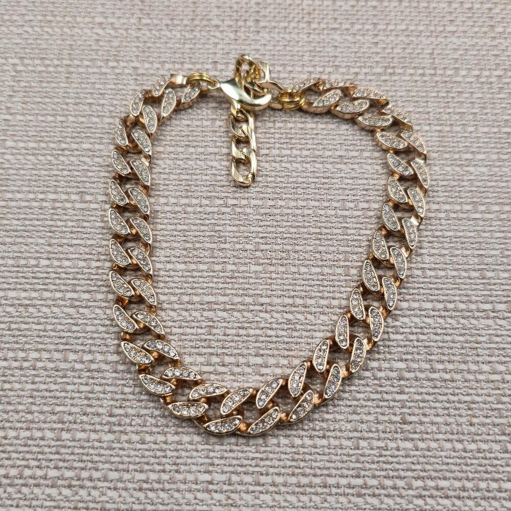 10.5 To 12.5 Inch Iced Out Miami Cuban Link Kids Necklace A7181 - Picture 1 of 6